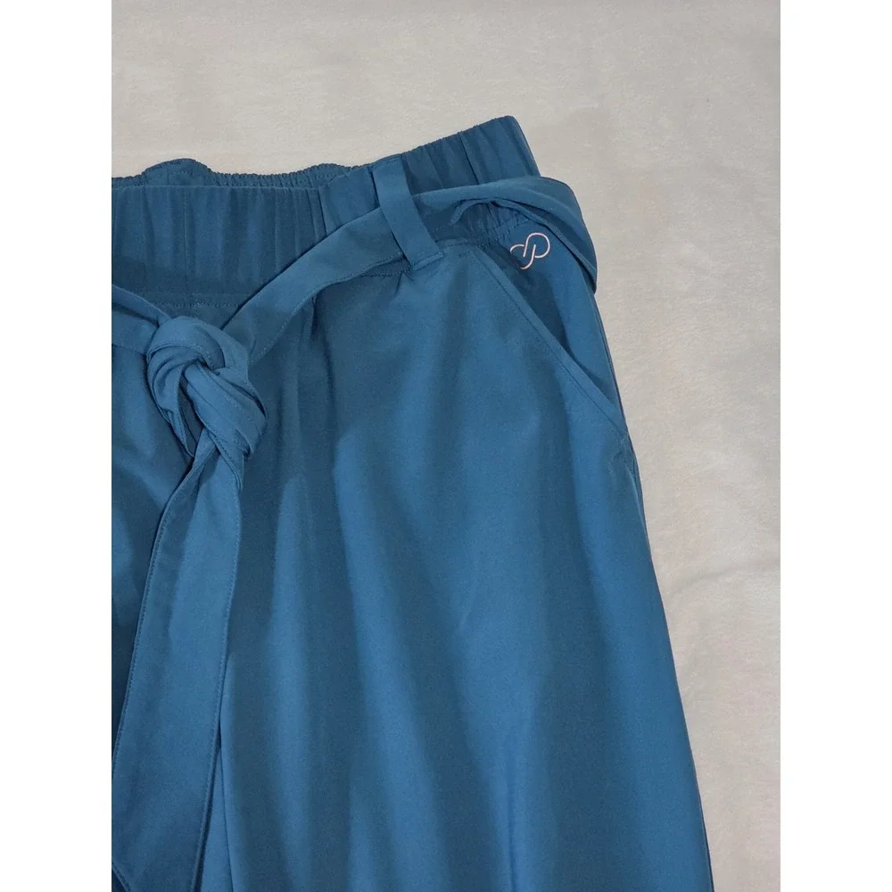 CALIA by Carrie Underwood womens small teal blue athletic pants pull on tie - Picture 3 of 7